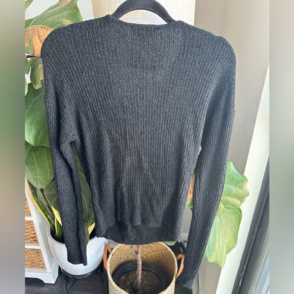 Express Black Knotted Front Sweater Size Small - Picture 3 of 4